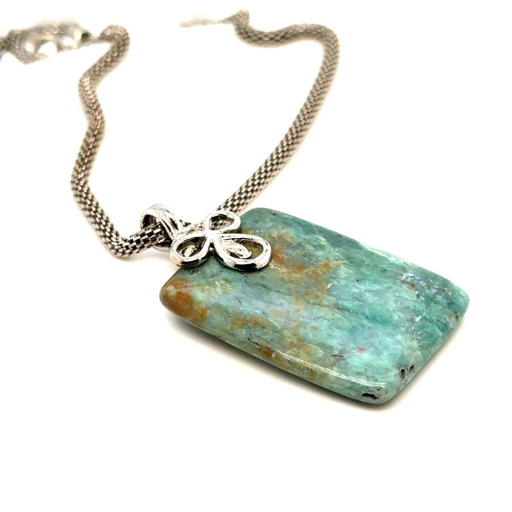 Rectangular Turquoise Necklace (n1) - Picture 2 of 5